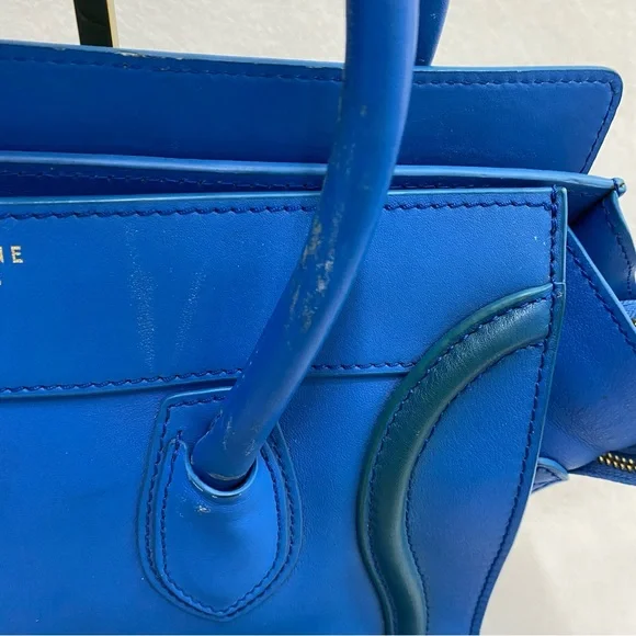 Celine Blue Luggage Tote - Picture 2 of 12